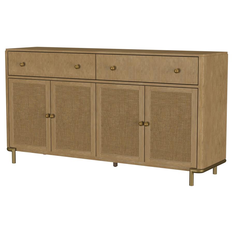 Arini 2-drawer Cane Door Dining Sideboard Server Sand Wash view 5