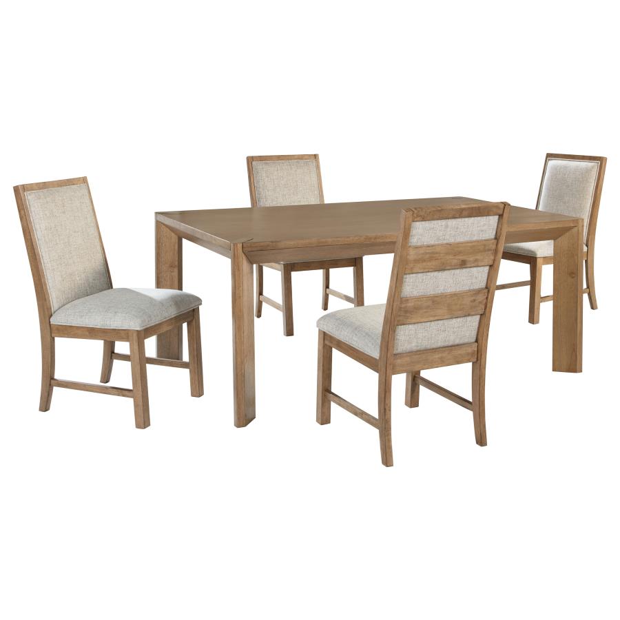 Bruner 5-piece 72-inch Rectangular Dining Set Natural Brown view 2