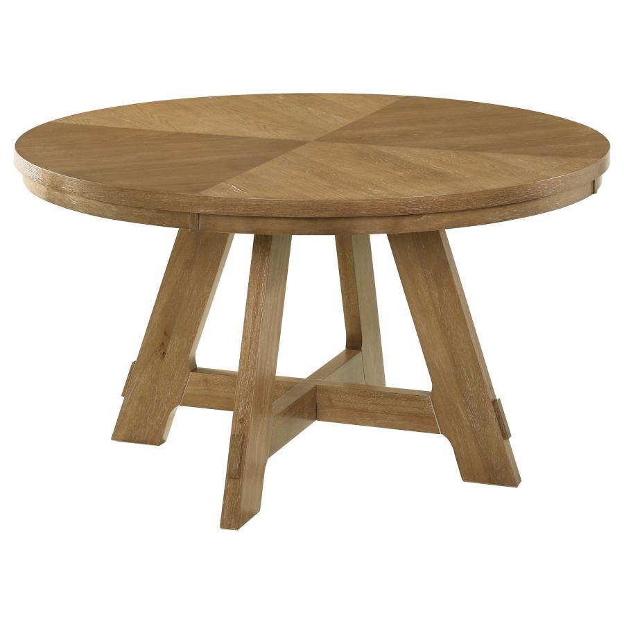 Danvers 5-piece Dining Table Set Brown Oak and Latte view 3
