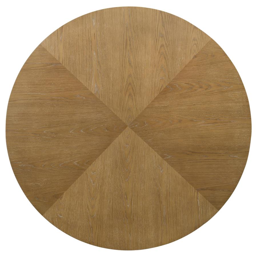 Danvers Round 54-inch Wood Dining Table Brown Oak view 4