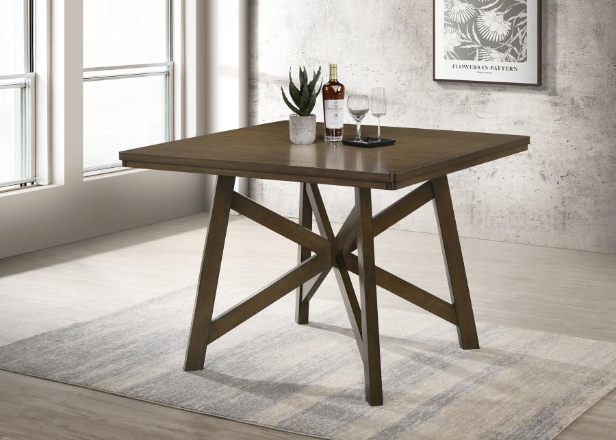 Canfield 47-inch Square Counter Height Dining Table Brown view 2