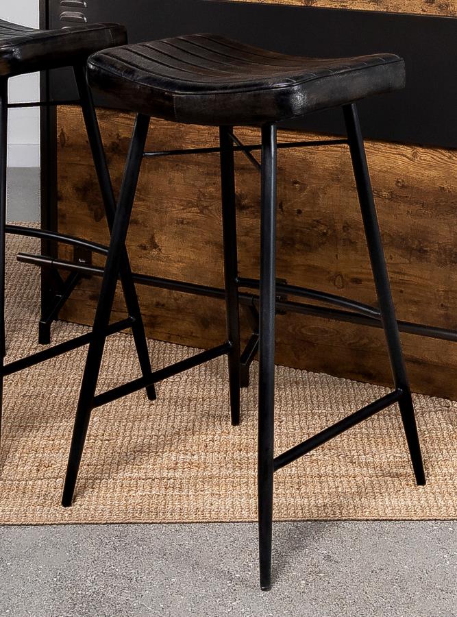 Bayu Leather Upholstered Bar Stool Espresso (Set of 2) view 2