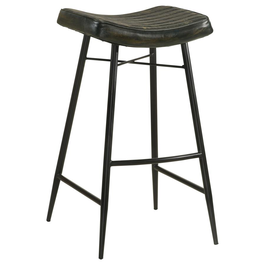 Bayu Leather Upholstered Bar Stool Espresso (Set of 2) view 3