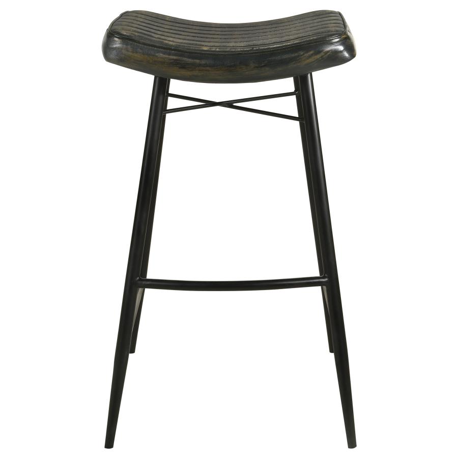 Bayu Leather Upholstered Bar Stool Espresso (Set of 2) view 4