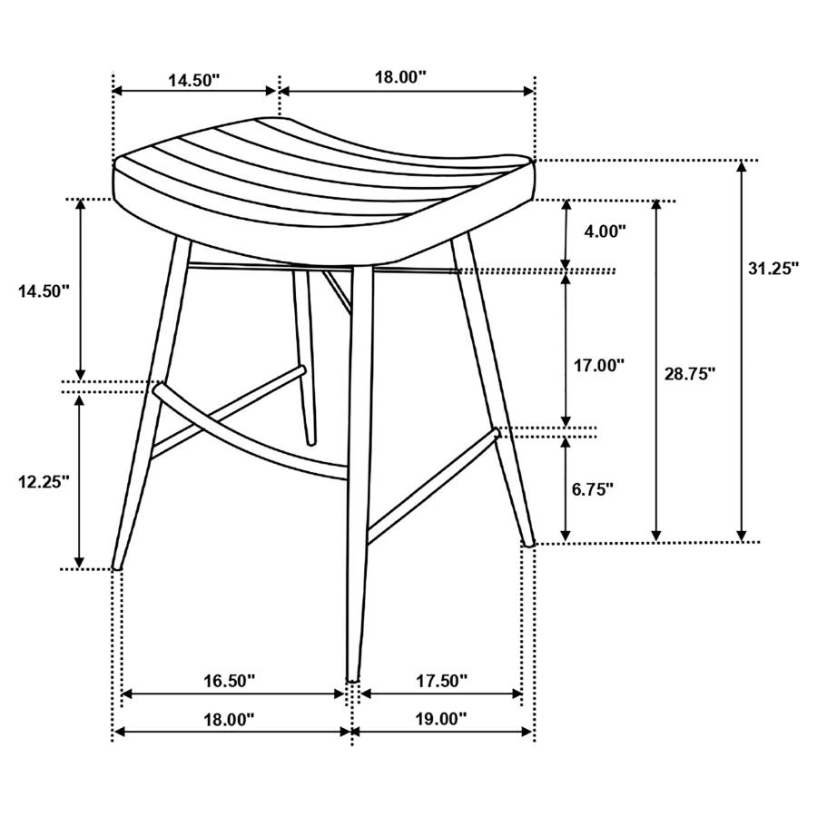 Bayu Leather Upholstered Bar Stool Espresso (Set of 2) view 7