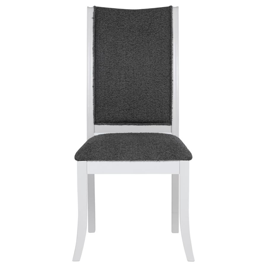 Judd 7-piece 54-inch Round Wood Dining Table Set Pearl White view 7