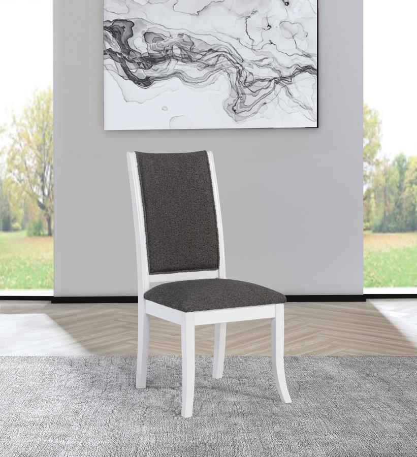 Judd Upholstered Dining Side Chair Pearl White (Set of 2) view 2