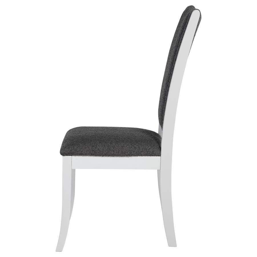 Judd Upholstered Dining Side Chair Pearl White (Set of 2) view 6