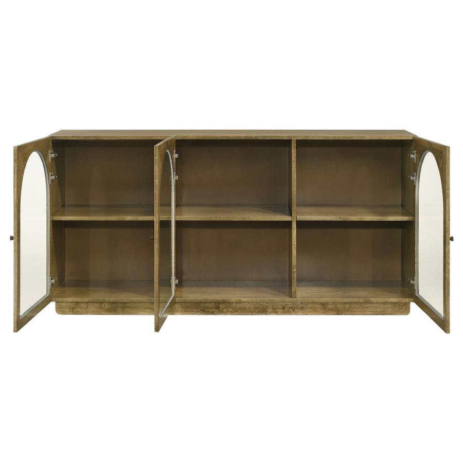 Castlewood 71-inch Dining Sideboard Buffet Server Brown Oak view 4