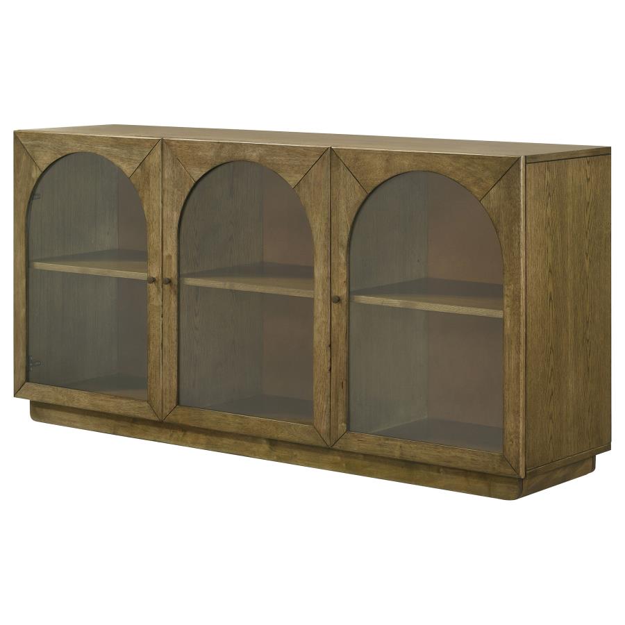 Castlewood 71-inch Dining Sideboard Buffet Server Brown Oak view 5
