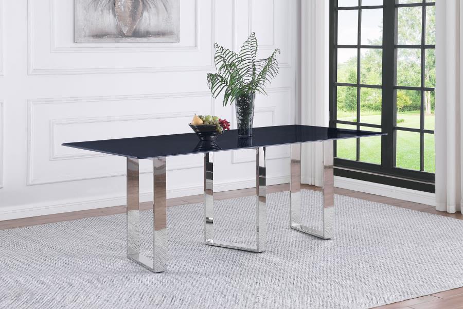 Desden 79-inch Rectangular Sintered Stone Dining Table Grey view 2