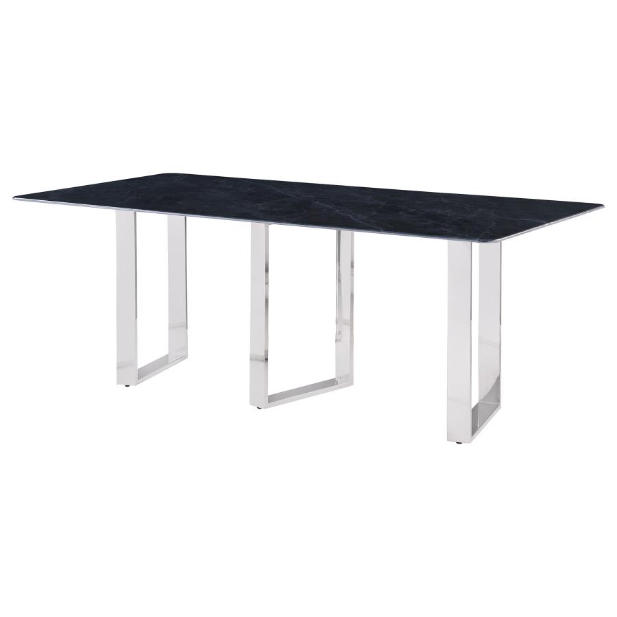 Desden 79-inch Rectangular Sintered Stone Dining Table Grey view 4