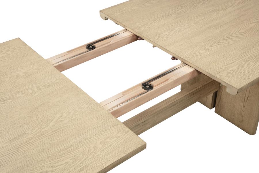 Kailani 9-piece Rectangular Wood Dining Table Set Beige Oak view 7
