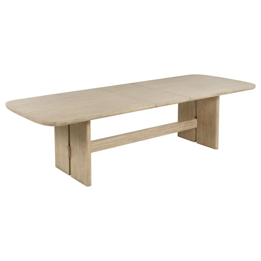 Kailani 110-inch Rectangular Wood Dining Table Beige Oak view 4