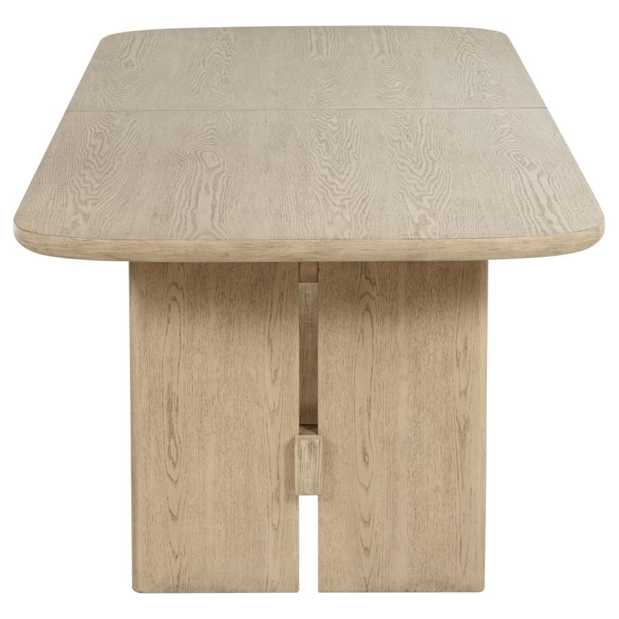 Kailani 110-inch Rectangular Wood Dining Table Beige Oak view 5