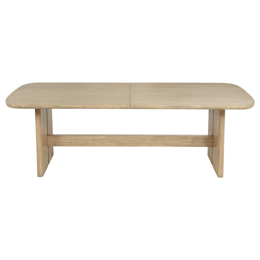 Kailani 110-inch Rectangular Wood Dining Table Beige Oak view 7
