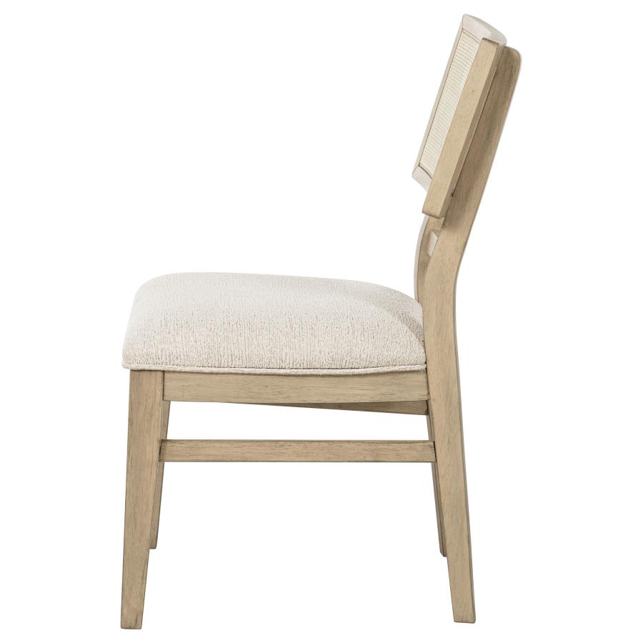 Kailani Rattan Cane Dining Side Chair Beige Oak (Set of 2) view 6