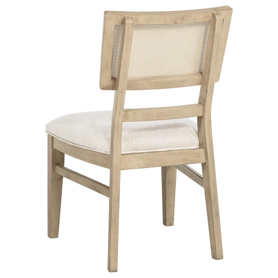 Kailani Rattan Cane Dining Side Chair Beige Oak (Set of 2) view 7