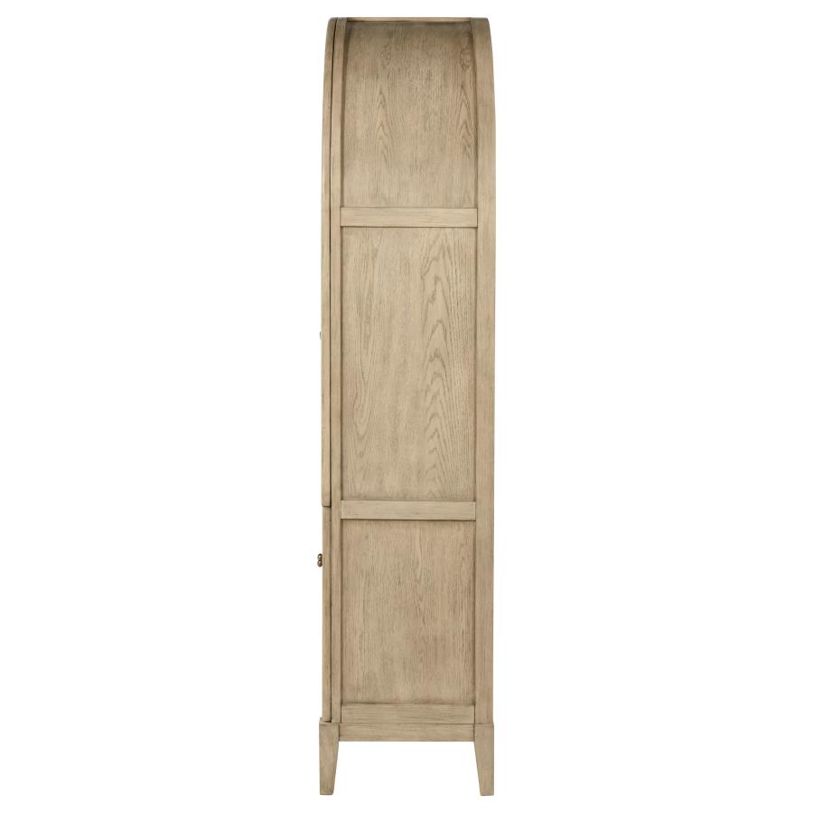 Kailani 4-Door Cane Dining Vitrine Display Cabinet Beige Oak view 6