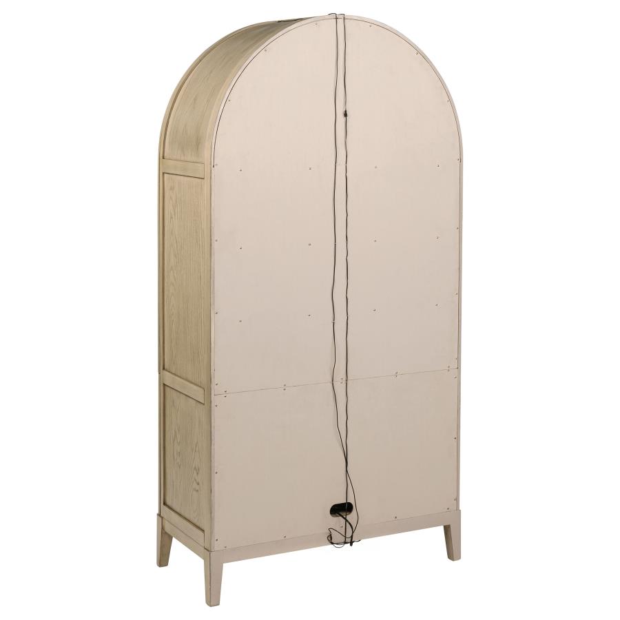 Kailani 4-Door Cane Dining Vitrine Display Cabinet Beige Oak view 7