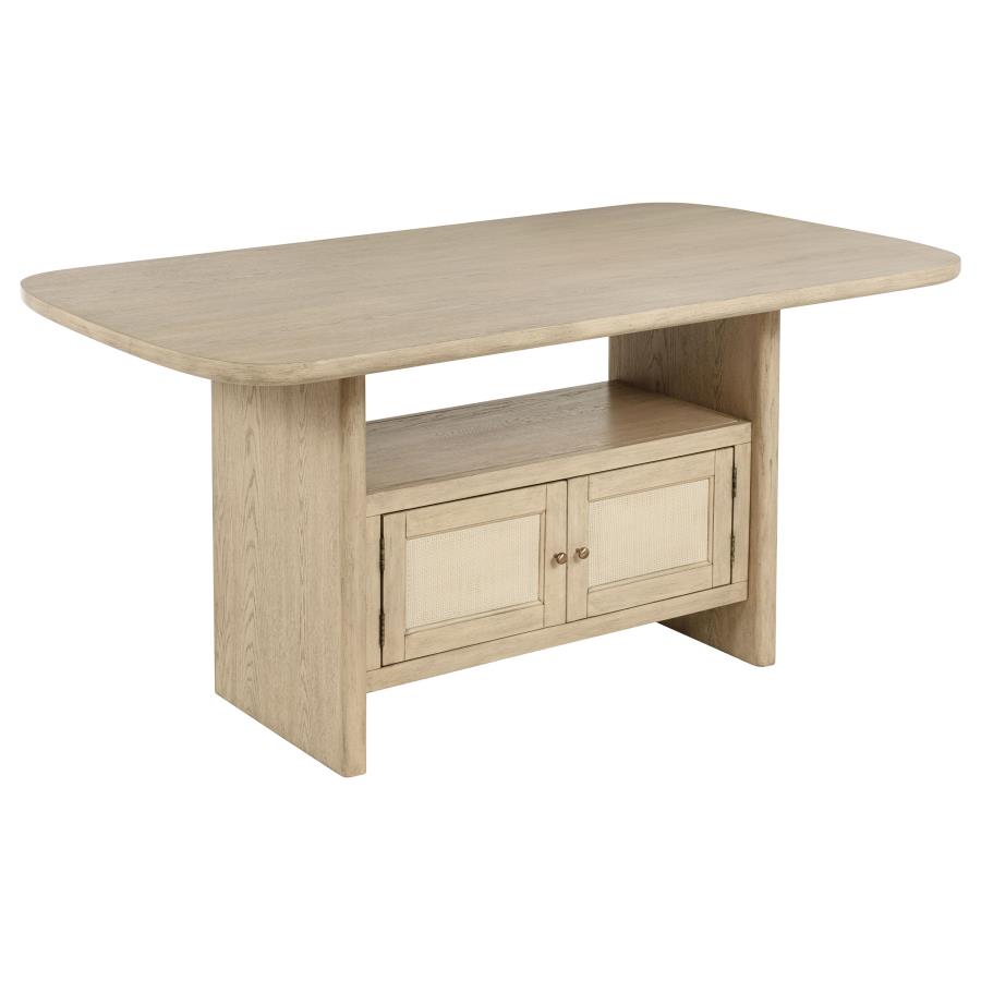 Kailani 7-piece Wood Counter Height Dining Set Beige Oak view 3