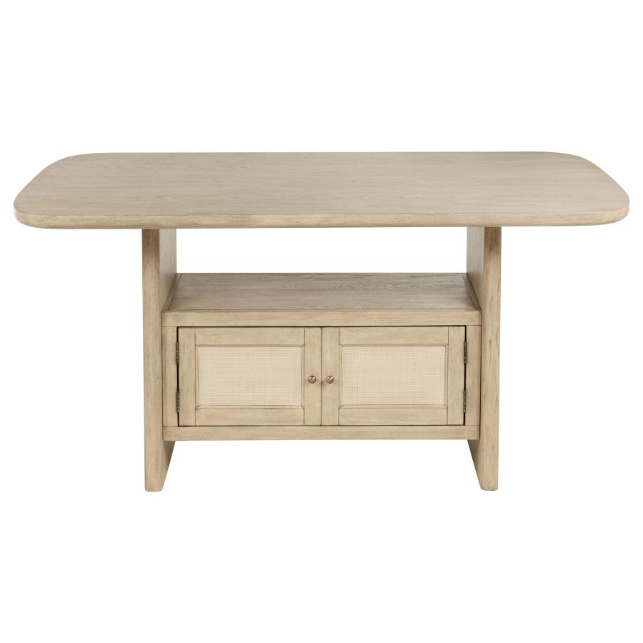Kailani 7-piece Wood Counter Height Dining Set Beige Oak view 4