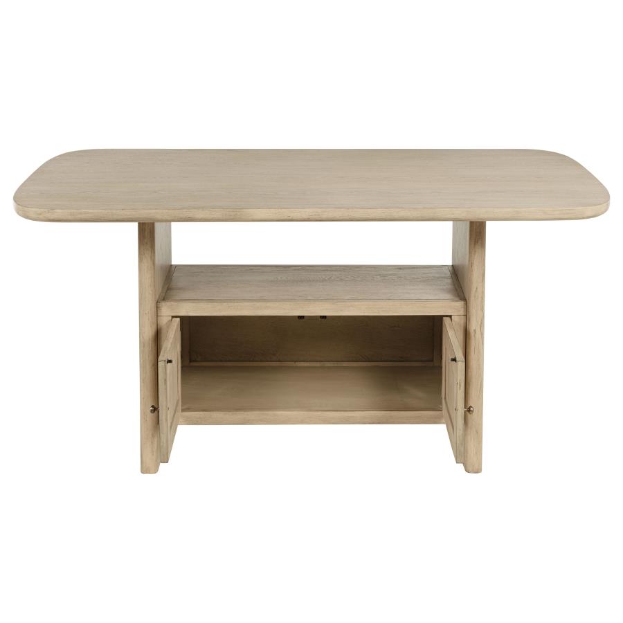 Kailani 7-piece Wood Counter Height Dining Set Beige Oak view 5