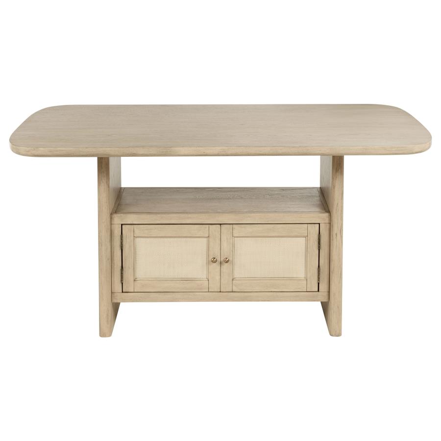 Kailani 8-piece Counter Dining Set with Cabinet Beige Oak view 4