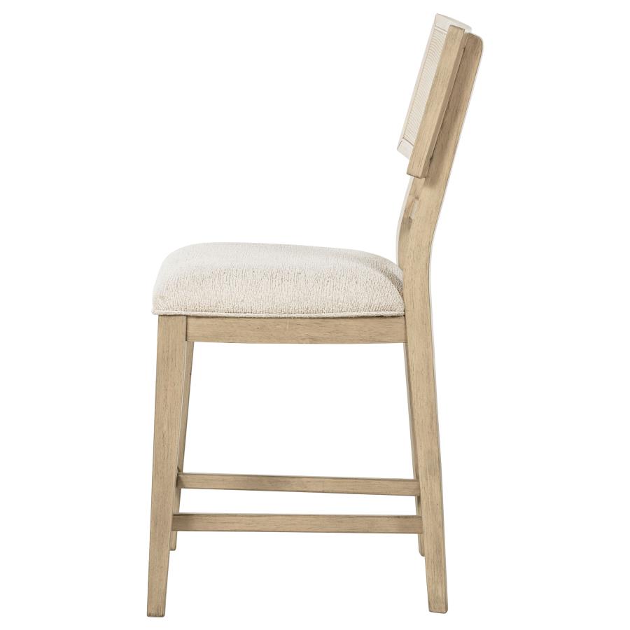 Kailani Rattan Cane Counter Side Chair Beige Oak (Set of 2) view 6
