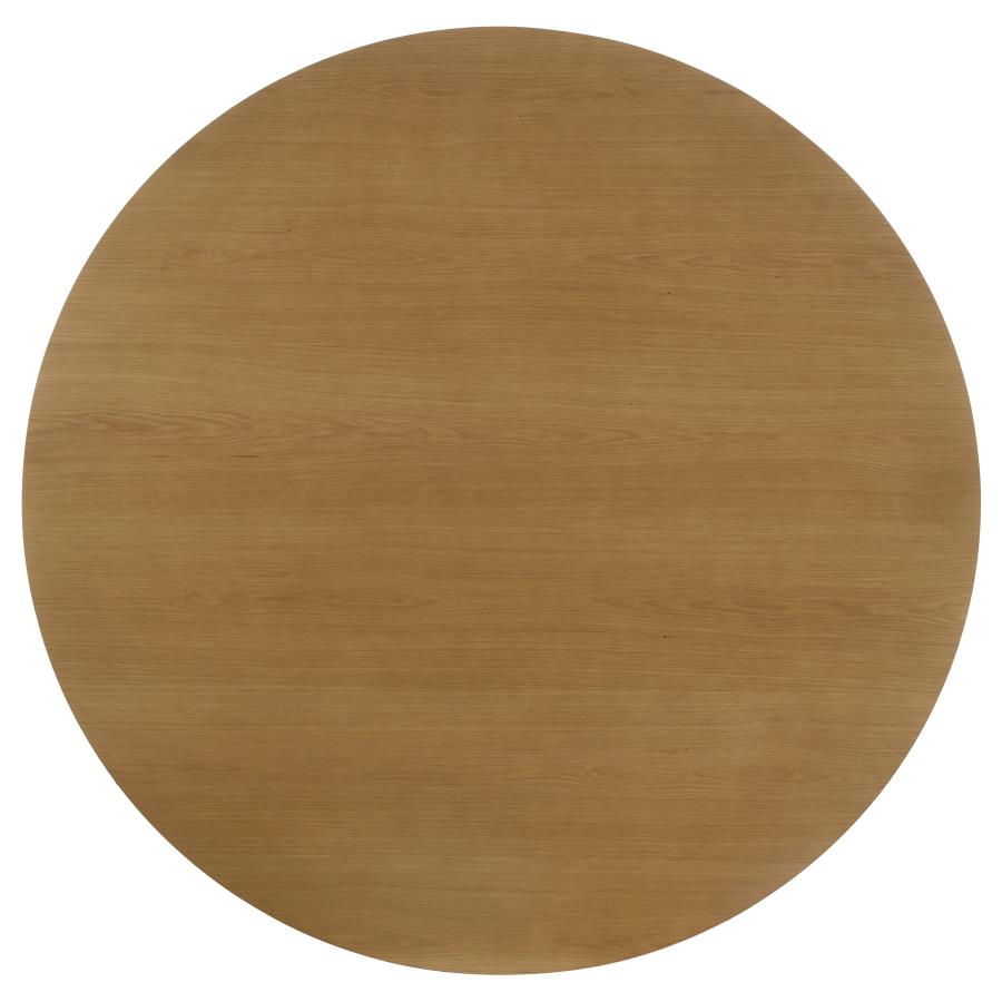 Hartville 7-piece Round Dining Table Set Natural Light Brown view 5