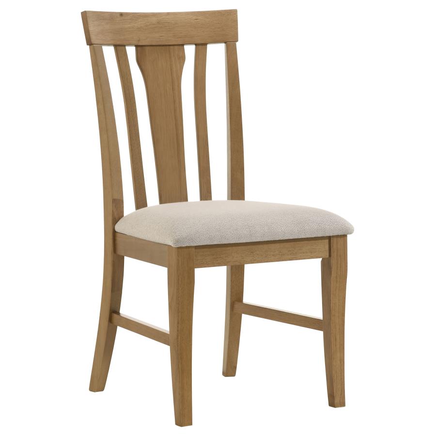 Hartville 7-piece Round Dining Table Set Natural Light Brown view 7