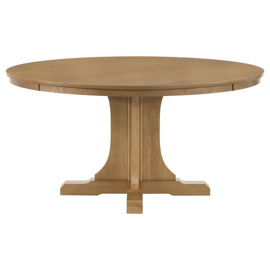 Hartville 60-inch Round Dining Table Natural Light Brown view 3