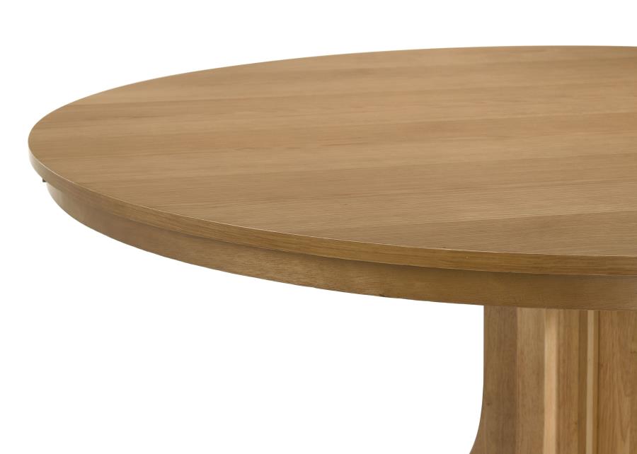Hartville 60-inch Round Dining Table Natural Light Brown view 5