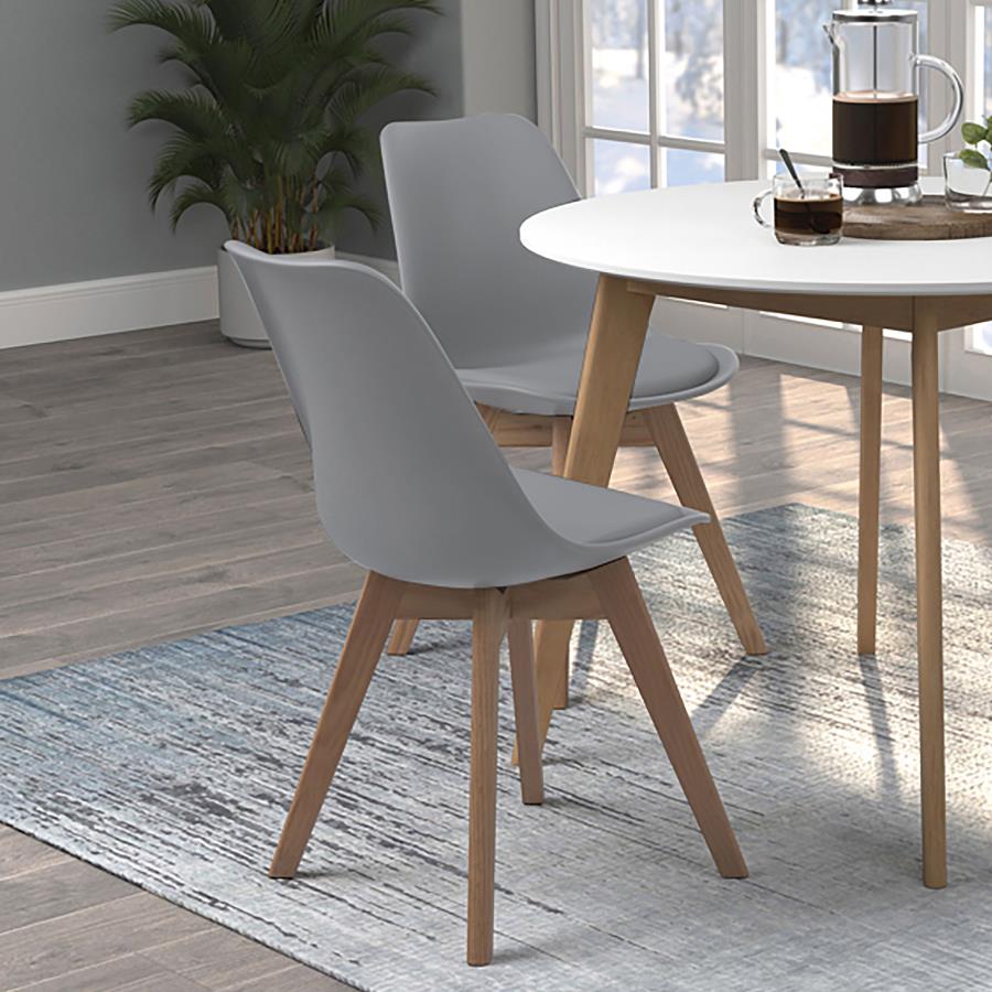 Caballo Polypropylene Dining Side Chair Grey (Set of 2) view 2