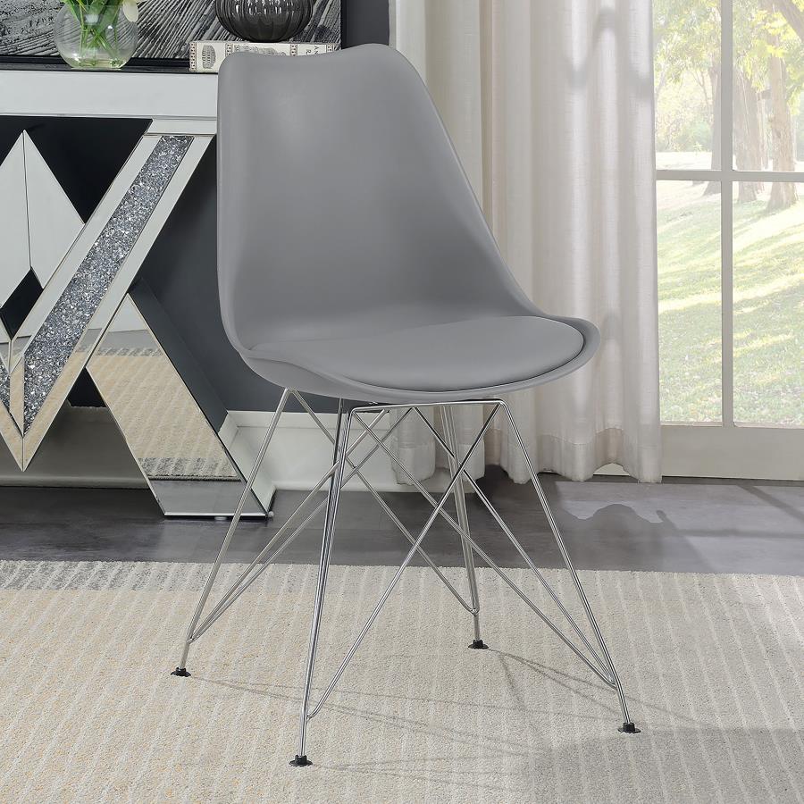 Juniper Polypropylene Dining Side Chair Grey (Set of 2) view 2