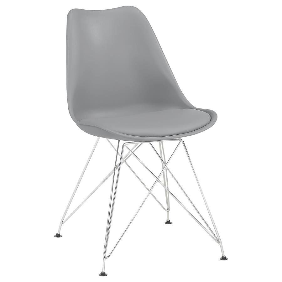 Juniper Polypropylene Dining Side Chair Grey (Set of 2) view 3