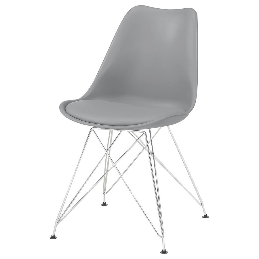 Juniper Polypropylene Dining Side Chair Grey (Set of 2) view 5