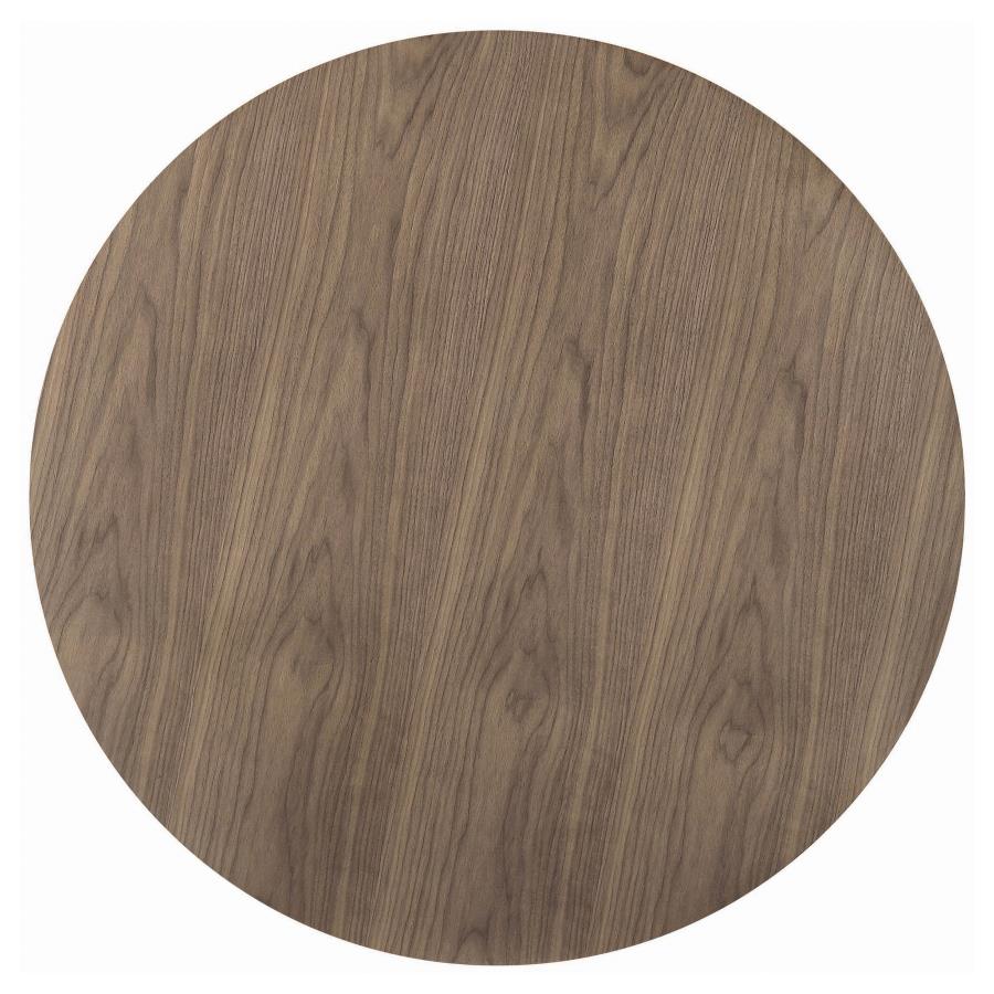 Cora Round 40-inch Wood Top Dining Table Brown Walnut view 3