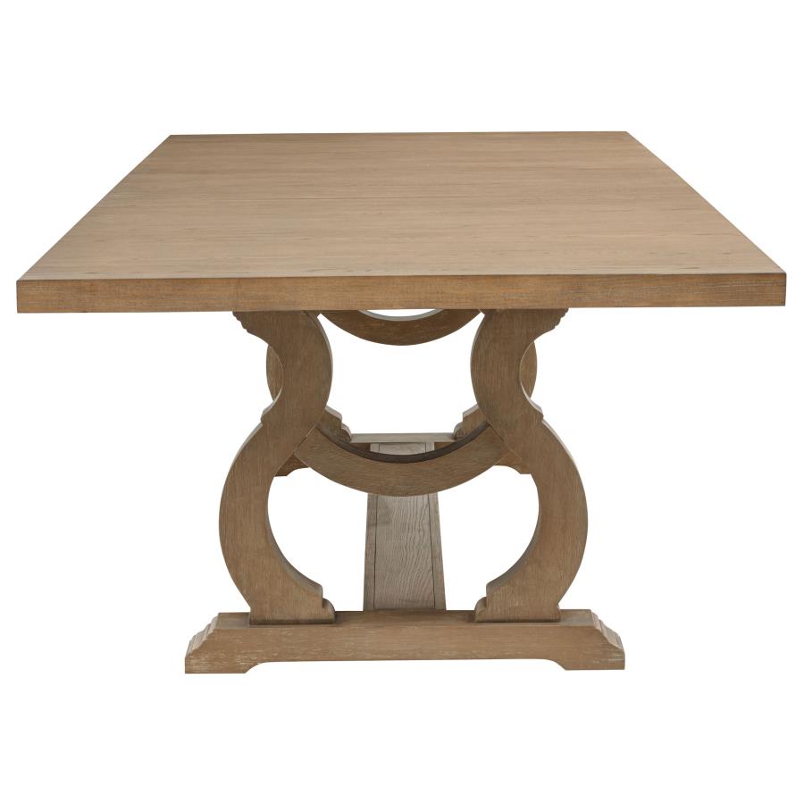 Brockway 7-piece Extension Leaf Dining Set Barley Brown view 5