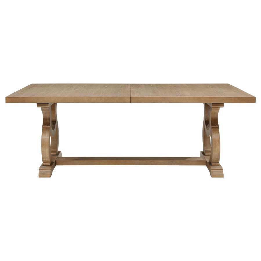 Brockway 104-inch Extension Leaf Dining Table Barley Brown view 5