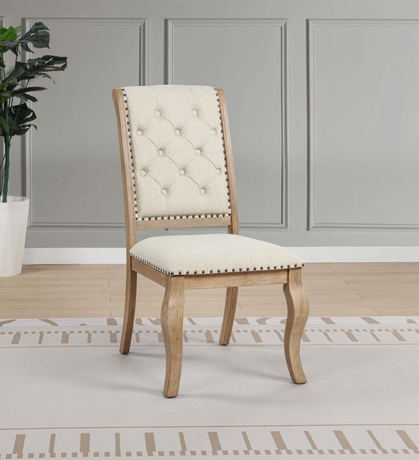 Brockway Upholstered Dining Chair Barley Brown (Set of 2) view 2