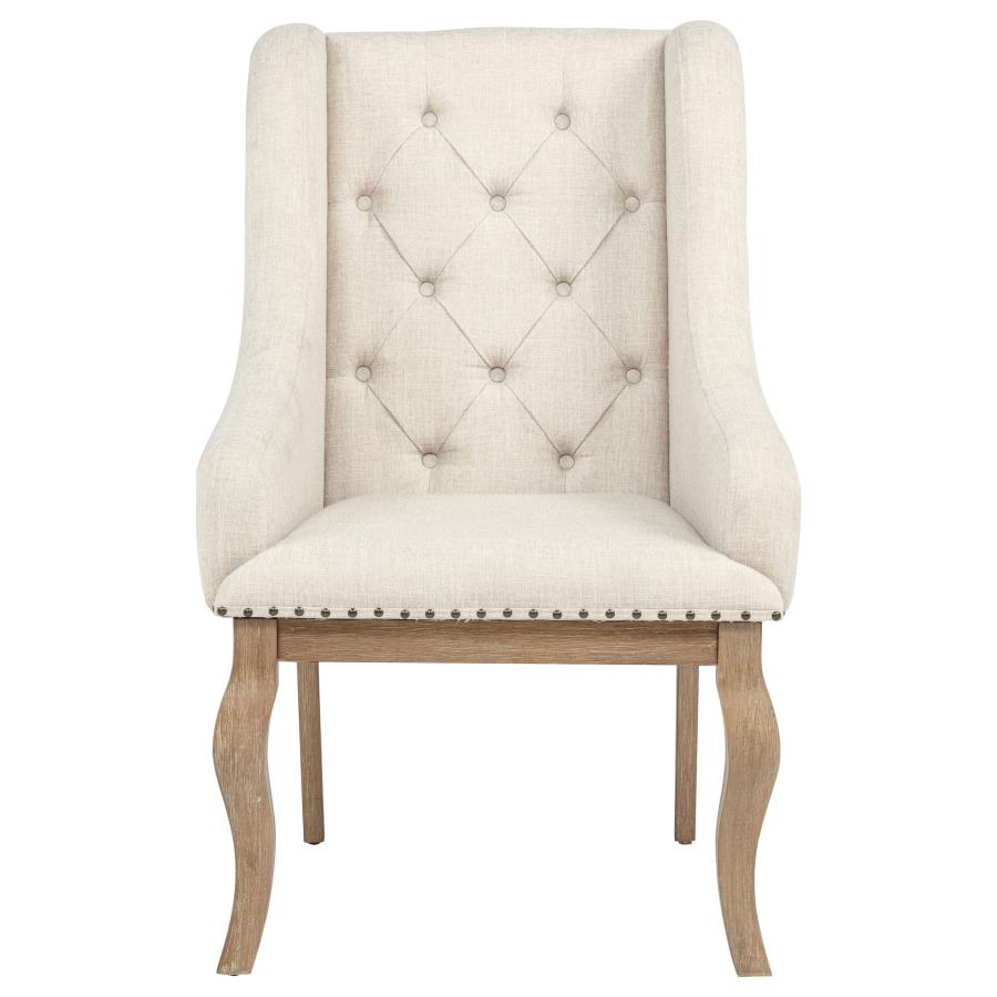 Brockway Upholstered Arm Chair Barley Brown (Set of 2) view 4