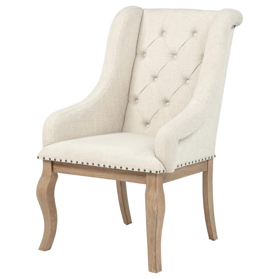 Brockway Upholstered Arm Chair Barley Brown (Set of 2) view 5