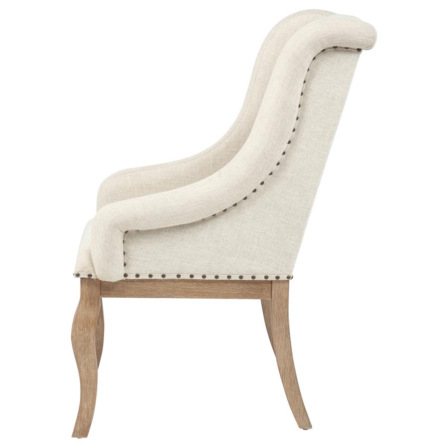 Brockway Upholstered Arm Chair Barley Brown (Set of 2) view 6