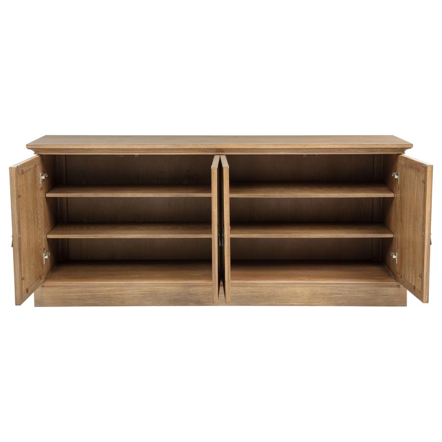 Brockway 4-door Dining Sideboard Buffet Cabinet Barley Brown view 4