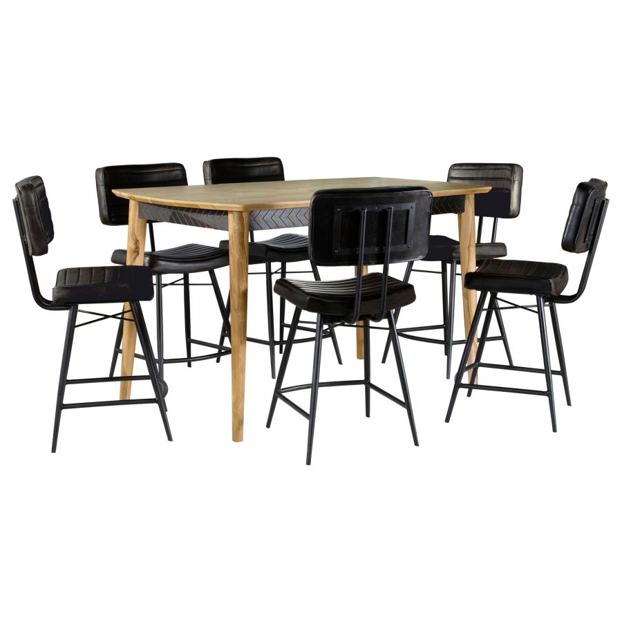 Partridge 7-piece Counter Dining Set Sheesham and Espresso view 2