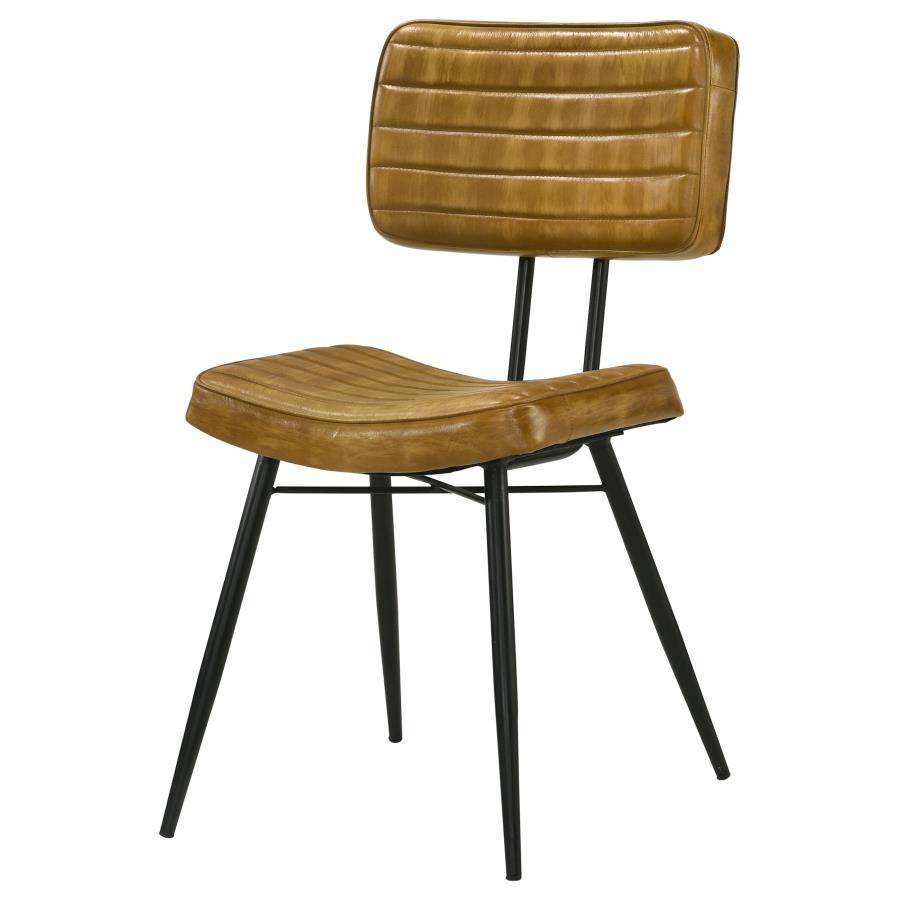 Misty Leather Upholstered Dining Side Chair Camel (Set of 2) view 5