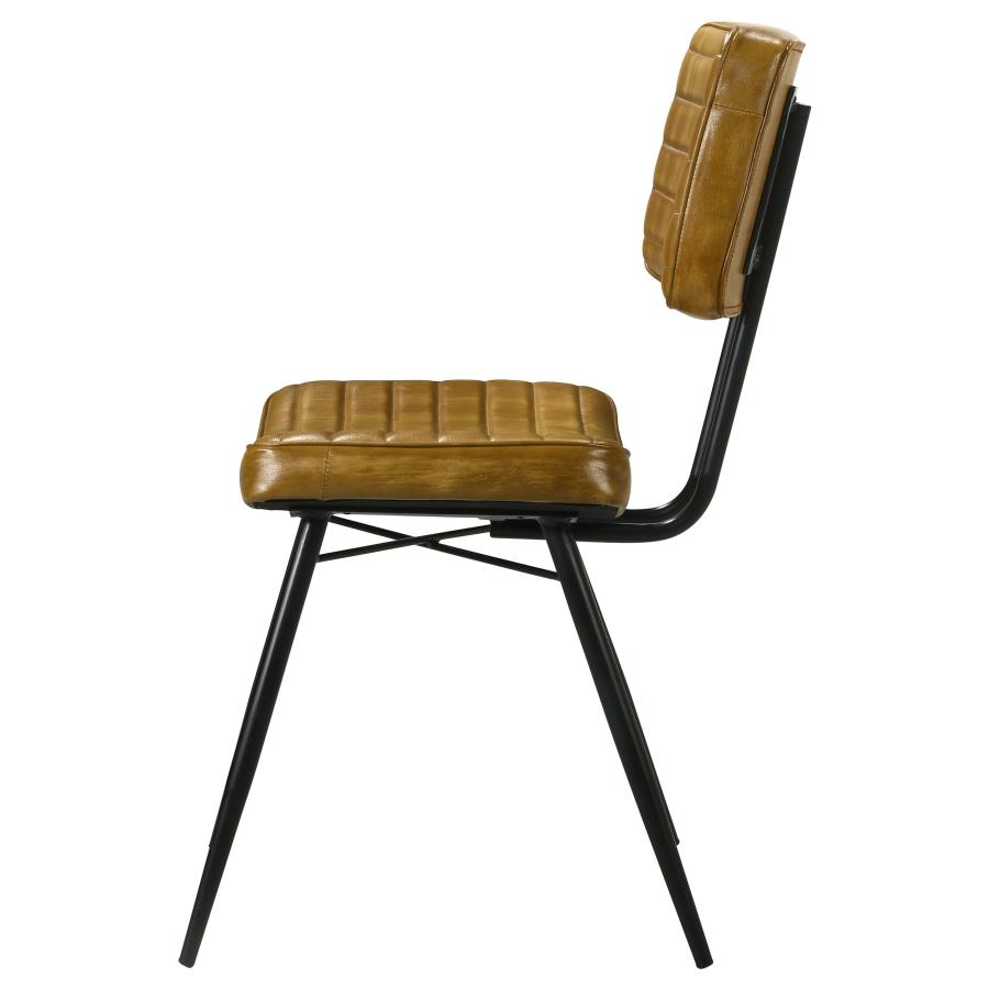 Misty Leather Upholstered Dining Side Chair Camel (Set of 2) view 6