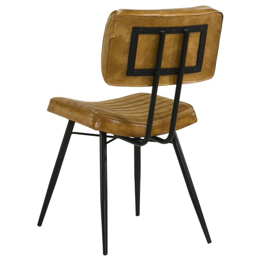 Misty Leather Upholstered Dining Side Chair Camel (Set of 2) view 7