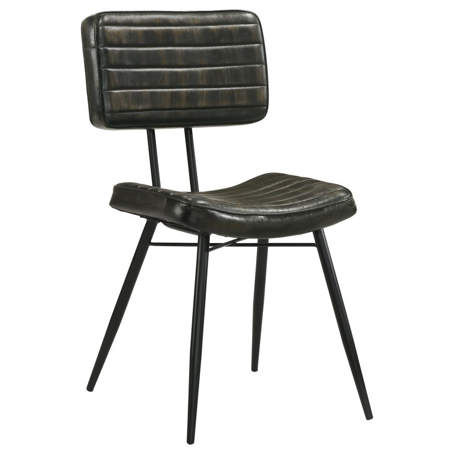 Misty Leather Upholstered Dining Chair Espresso (Set of 2) view 3
